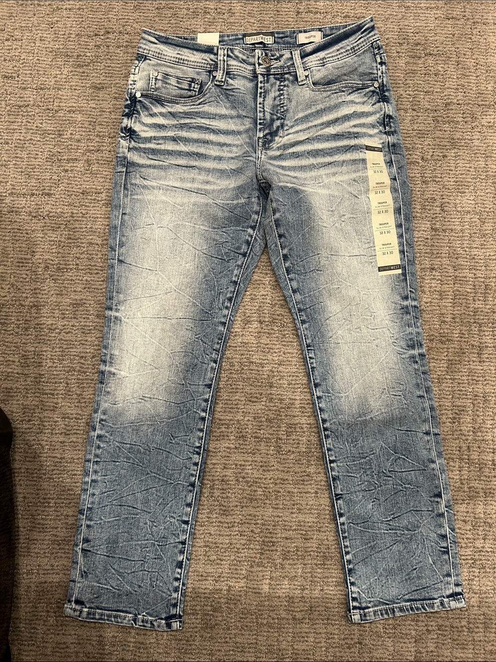 Depart west Trouper Slim Straight Jeans 32x30